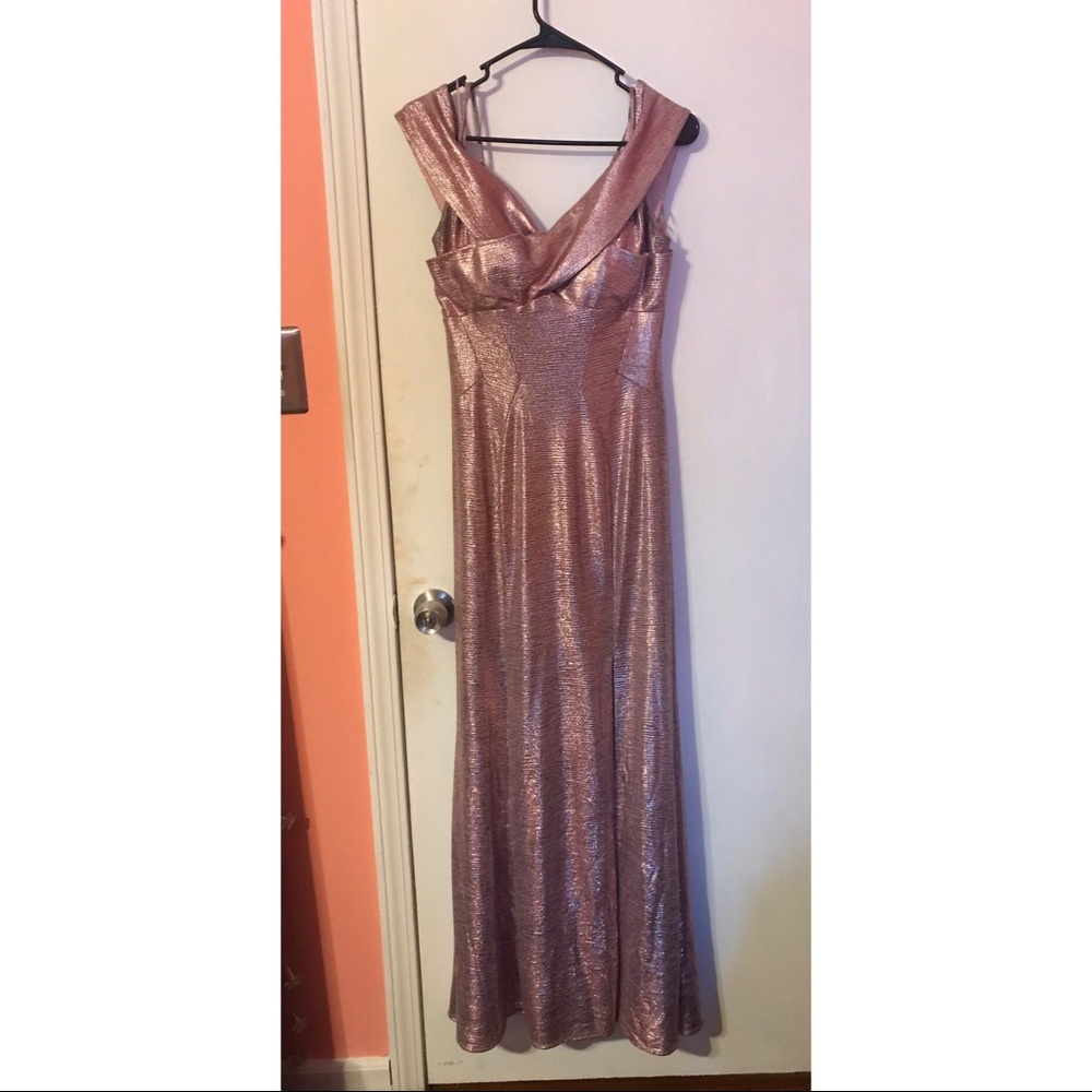 Pink metallic dress